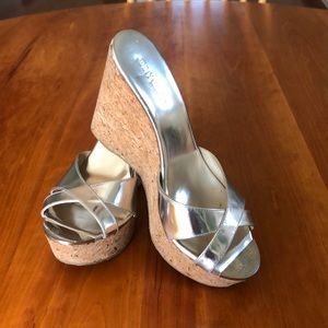 Silver Jimmy Choo Wedges